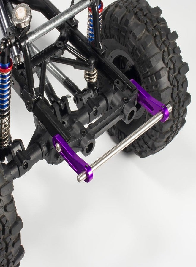 VNUHV Aluminum Adjustable Front Rear Modular Bumper Mount Set for 1/10 RC Crawler Chassis LCG Rigs Comp Builds TRX4 SCX10 Gspeed Power Wagon Cliffhanger Body (Silver) - Image 5